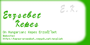 erzsebet kepes business card